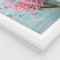 Plakat w ramie 40x50 - Hiacynty w Kwiatowej Kompozycji - hiacynty, kwiaty - rama biała