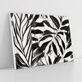 Obraz na płótnie 120x80 - Czarne Liście - akwarelowy obraz, czarno biały