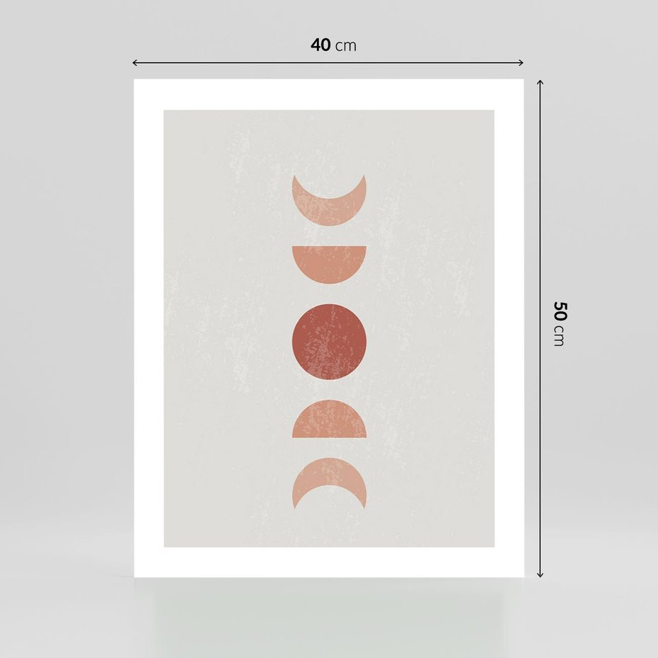 Plakat bez ramy 40x50 - Mistyka Boho - boho plakat, beże brązy