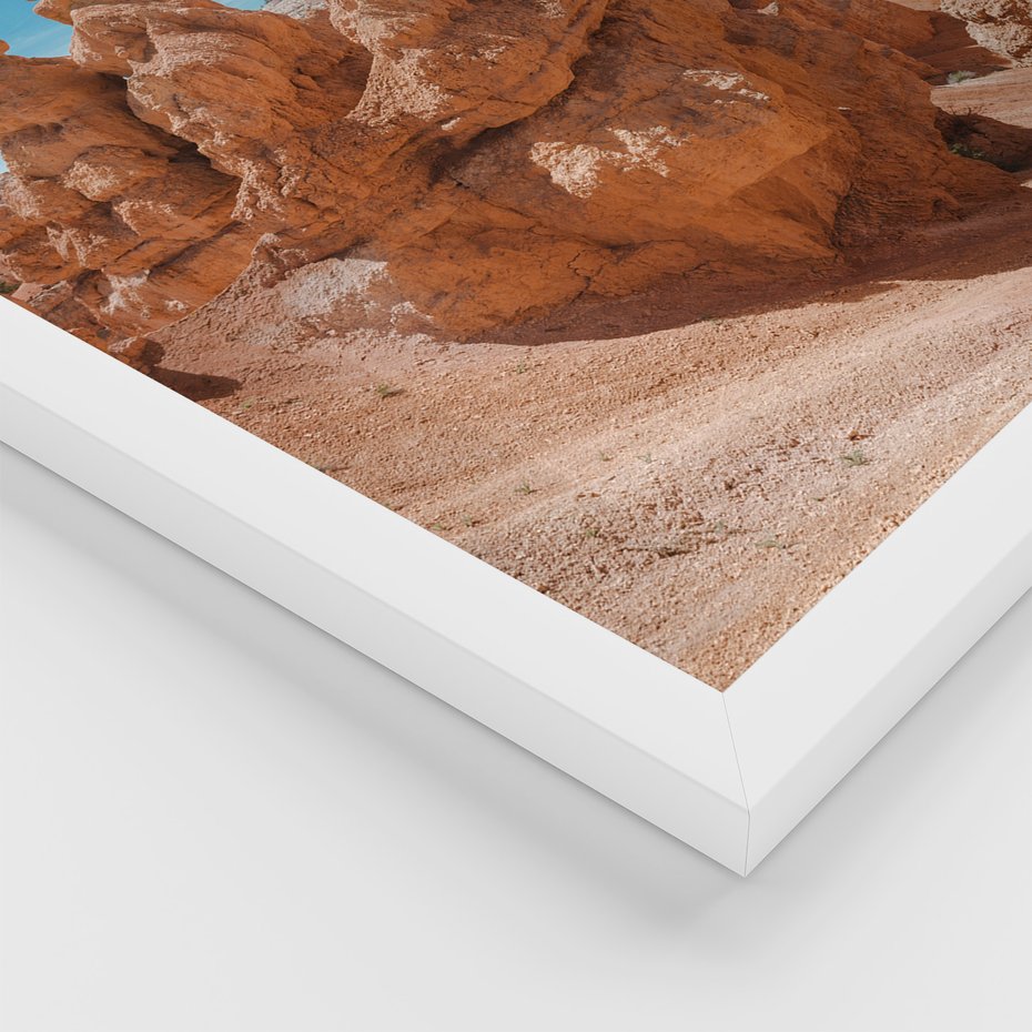 Zestaw obrazy w ramie 30x40 galeria - Kanion, pustynia, widok, pejzaż - rama biała