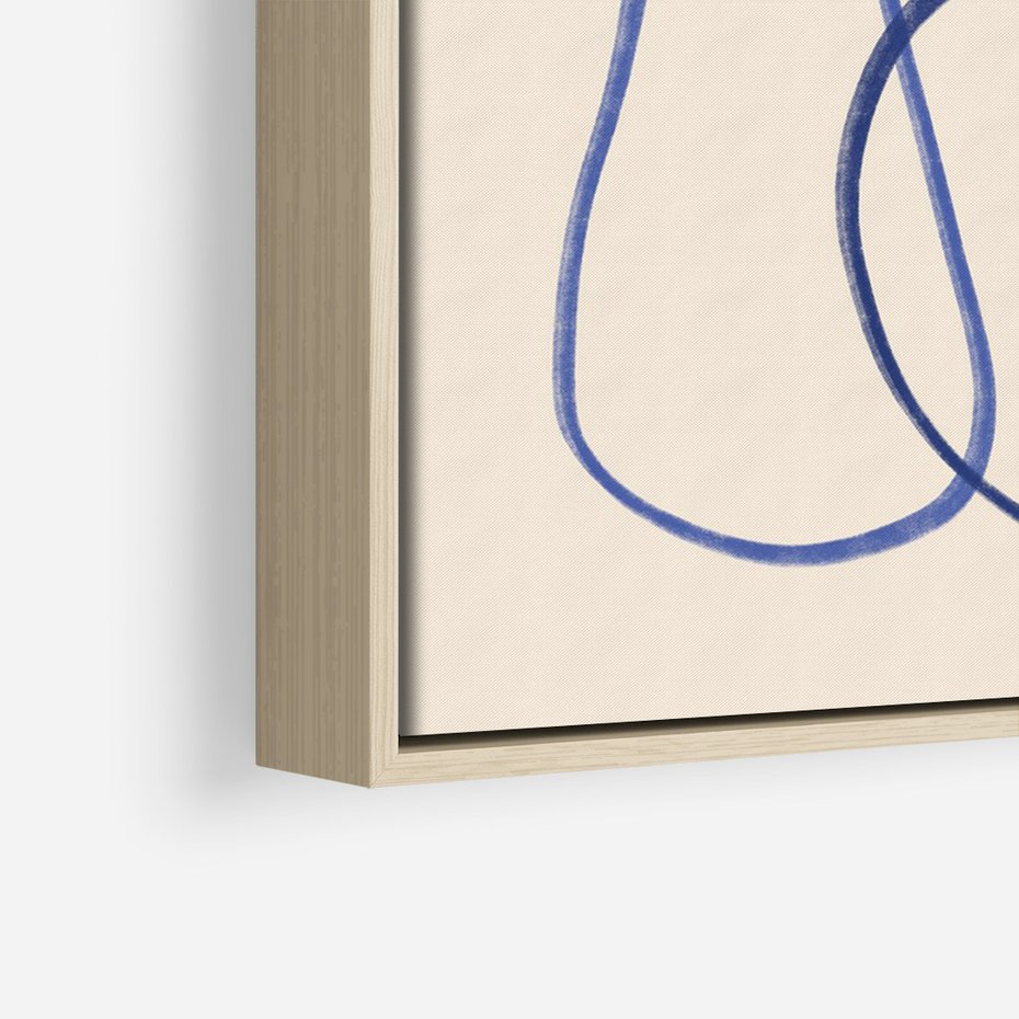 Obraz w ramie 80x120 - Migocące Pastelowe Impresje - minimalistyczny abstrakcyjny obraz, prymitywne kwiatki - rama drewno