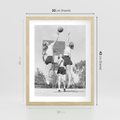 Plakat w ramie 30x40 - Sport to Zdrowie - retro zdjęcie, czarno białe - rama drewno