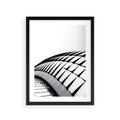 Plakat w ramie 30x40 - Dynamiczne Kształty - architektura, obłe kształty - rama czarna