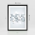Plakat w ramie 30x40 - Trójwymiarowe formy geometryczne - geometria, 3D - rama czarna