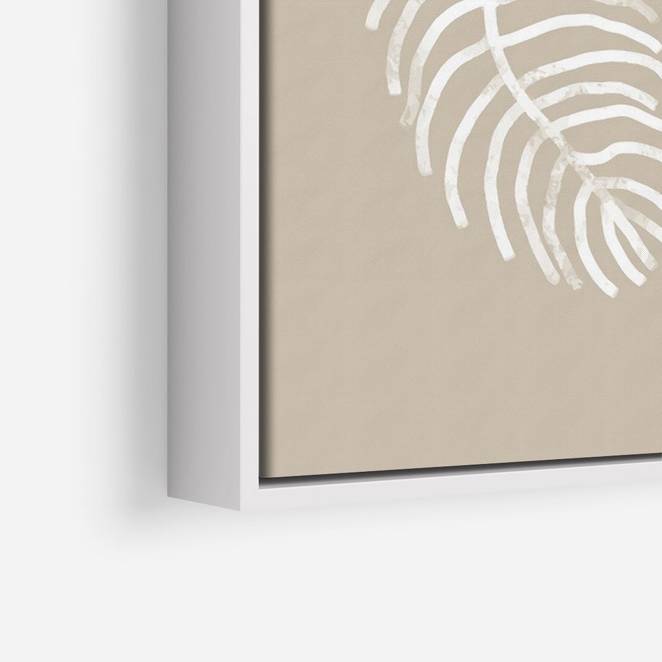 Obraz w ramie 50x70 - Spleciona Harmonia - sztuka nowoczesna, białe i czarne pióro - rama biała