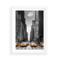 Plakat w ramie 50x70 - Wibracje Nowego Jorku - miasto, Nowy Jork - rama biała