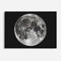 Obraz w ramie 100x70 - Księżycowa Aura - zdjęcie, ogromny księżyc na czarnym tle - rama czarna