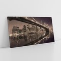 Obraz na płótnie 140x70 - Most na nocnym horyzoncie - most, noc