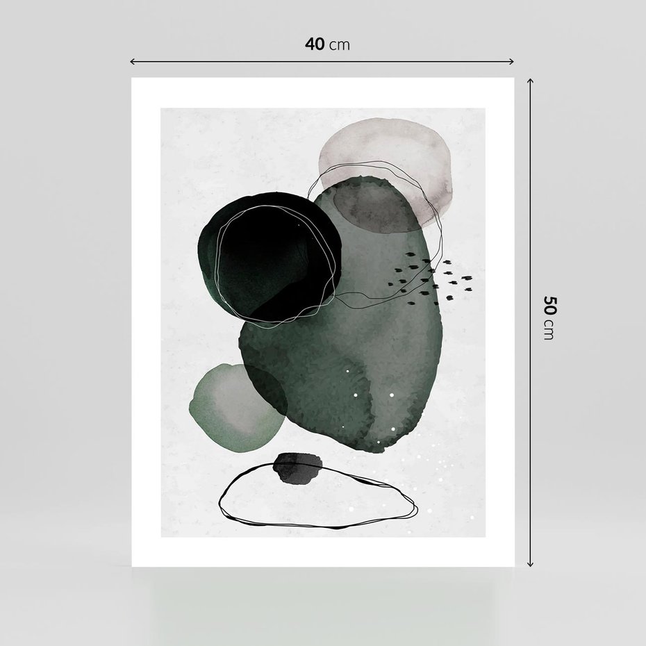 Plakat bez ramy 40x50 - Abstrakcyjne Plamy w Akwareli - abstrakcyjne akwarelowe plamy