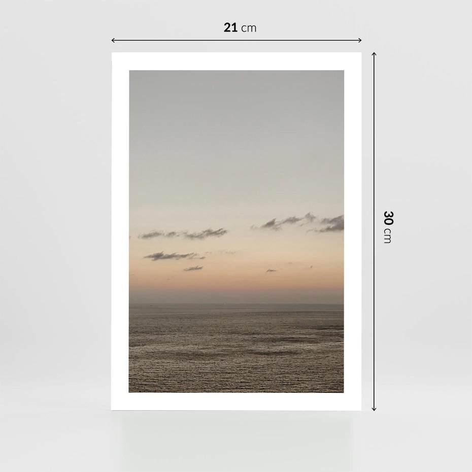 Plakat bez ramy 21x30 - Chwila Romantyzmu - morze, niebo