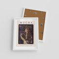 Plakat w ramie 30x40 - Reprodukcja A.Mucha - Mucha, plakat z reprodukcją - rama biała