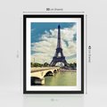 Plakat w ramie 30x40 - Wieża Eiffla - Ikona Paryża - wieża, Eiffla - rama czarna