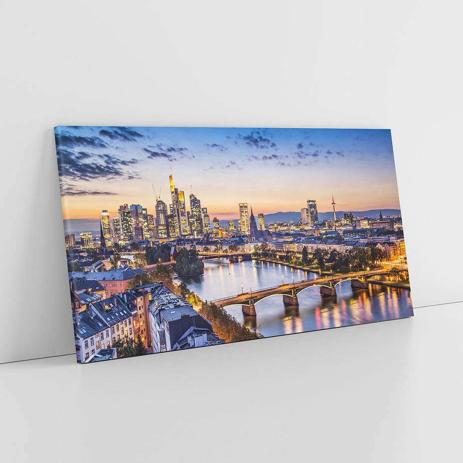 Obraz na płótnie 120x60 - Frankfurt - spotkanie tradycji i nowoczesności - Frankfurt, Niemcy