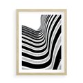 Plakat w ramie 50x70 - Nowoczesność w Monochromii - nowoczesna architektura, czarno białe zdjęcie - rama drewno