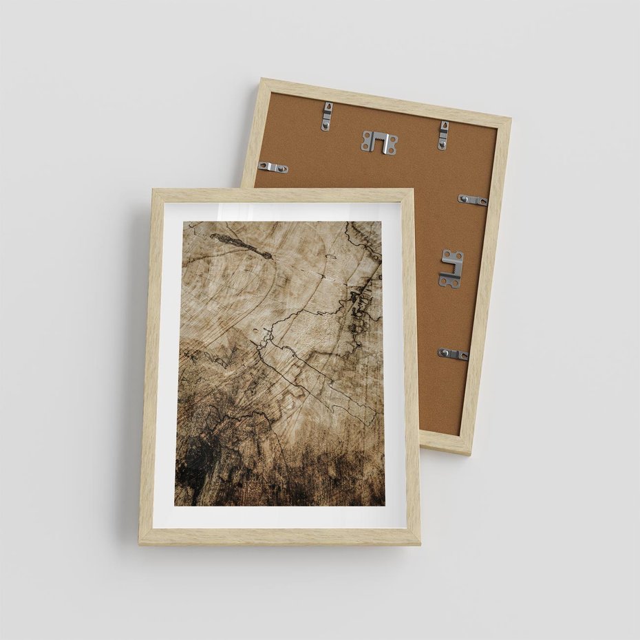 Plakat w ramie 30x40 - Słoje Natury - słoje drzewa, pieńdrzewa - rama drewno