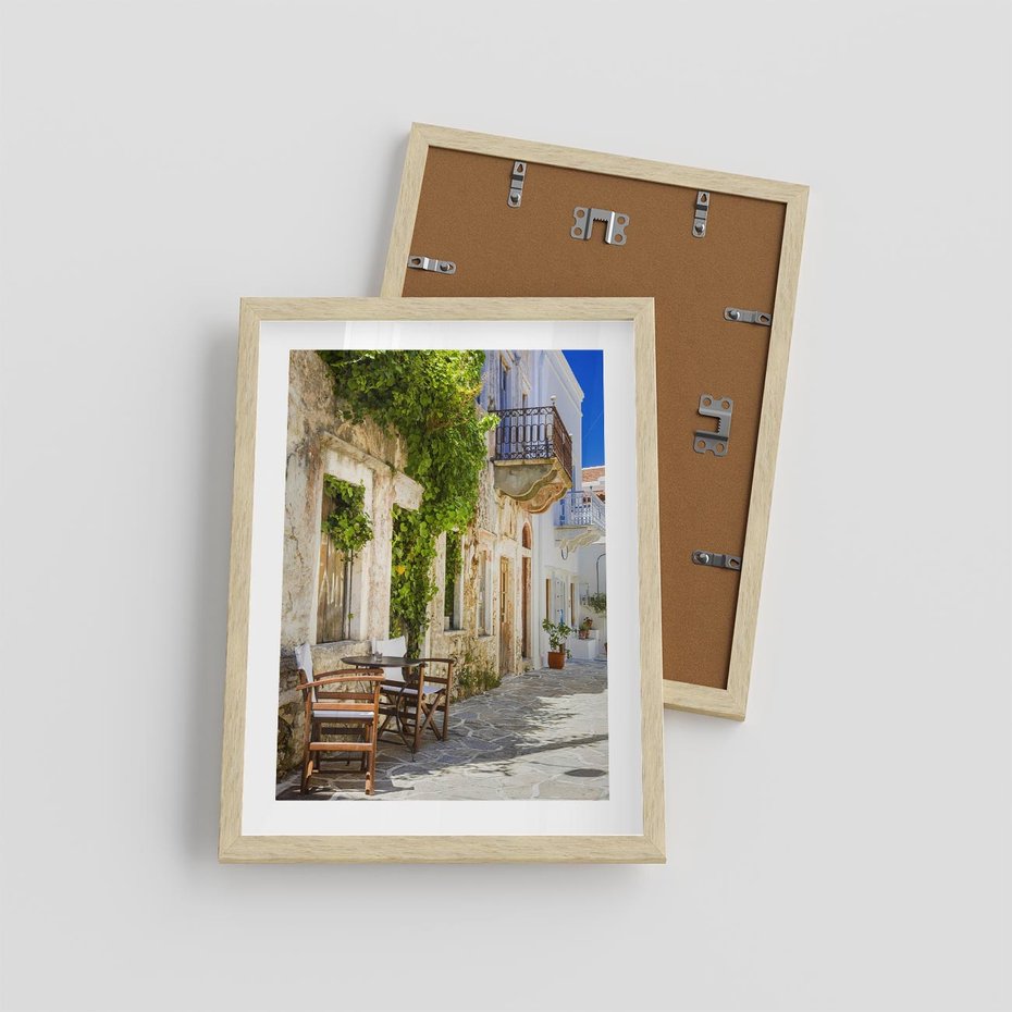 Plakat w ramie 30x40 - Zaklęta Przestrzeń - uliczka, perspektywa - rama drewno