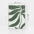 Obraz w ramie 70x100 - Zieleń Wewnętrznego Spokoju - zielony plakat, roślinne inspiracje - rama biała