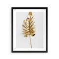 Plakat w ramie 40x50 - Ponadczasowy Urok - złote, liście - rama czarna