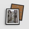Plakat w ramie 40x50 - Malownicza uliczka we Włoszech - uliczka, Włoch - rama czarna