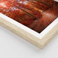 Plakat w ramie 50x70 - Magia jesiennego lasu - las, jesień - rama drewno