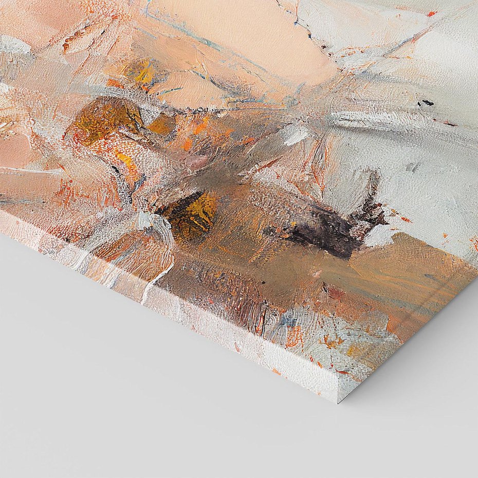 Obraz na płótnie 80x80 - Taniec księżycowego pyłu - abstrakcja, tekstury farb