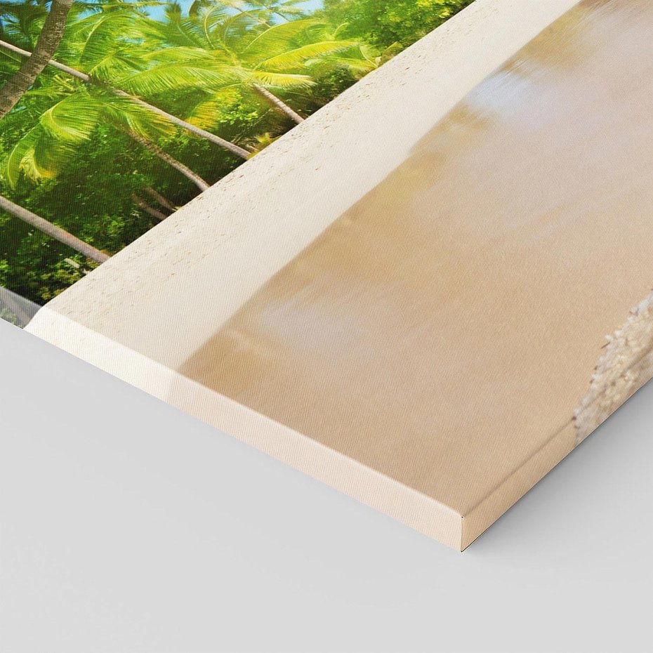 Obraz na płótnie 120x40 - Rajskie plaże Karaibów - Karaiby, plaża