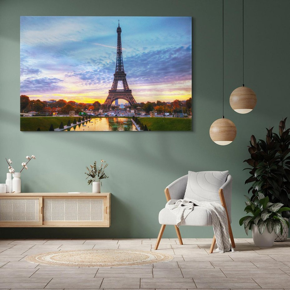 Obraz na płótnie 120x80 - Francja: romantyczny Paryż - Francja, Paryż