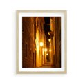 Plakat w ramie 40x50 - Miasto Pod Gwieździstym Niebem - uliczka, perspektywa - rama drewno