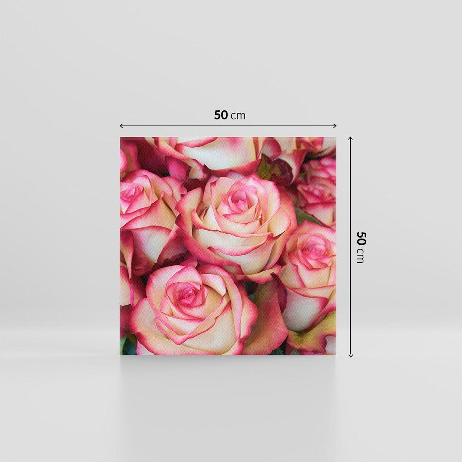 Obraz na płótnie 50x50 - Różany urok - kwiaty, róże