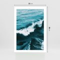 Plakat bez ramy 21x30 - Wibracje Oceanu - turkusowy ocean, fale