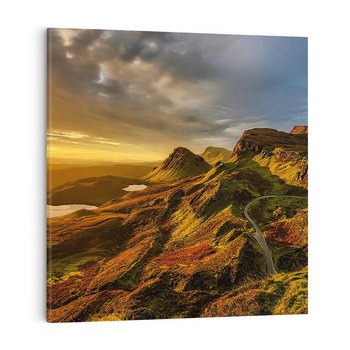 Obraz na płótnie 60x60 - Malownicza panorama górskich skał - góry, skały