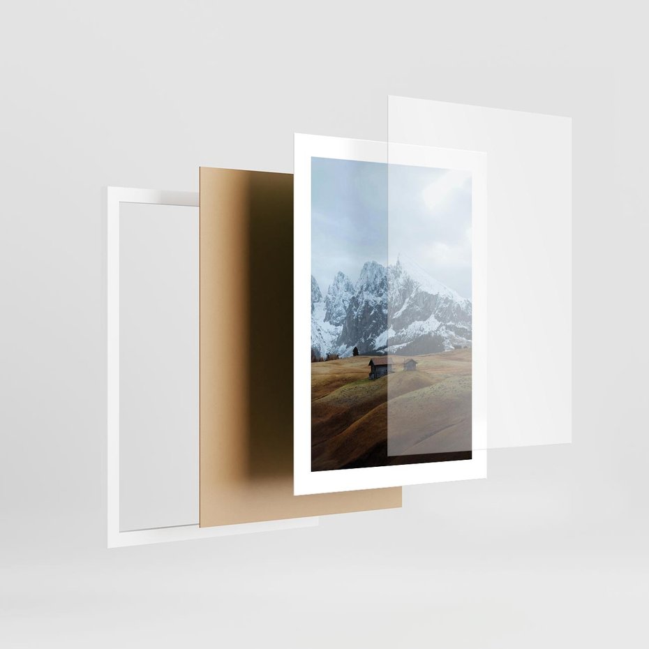 Plakat w ramie 30x40 - Odkryj Ich Urok - góry, skandynawia - rama biała