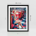 Plakat w ramie 40x50 - Stylowa Elegancja - retro, pinup - rama czarna