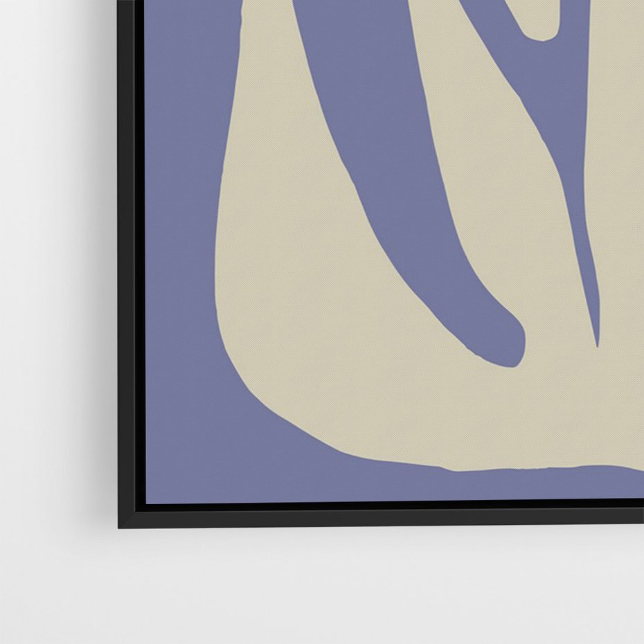 Obraz w ramie 50x70 - Kształty Niewidzialnych Granic - abstrakcyjna sztuka, skandynawski styl - rama czarna