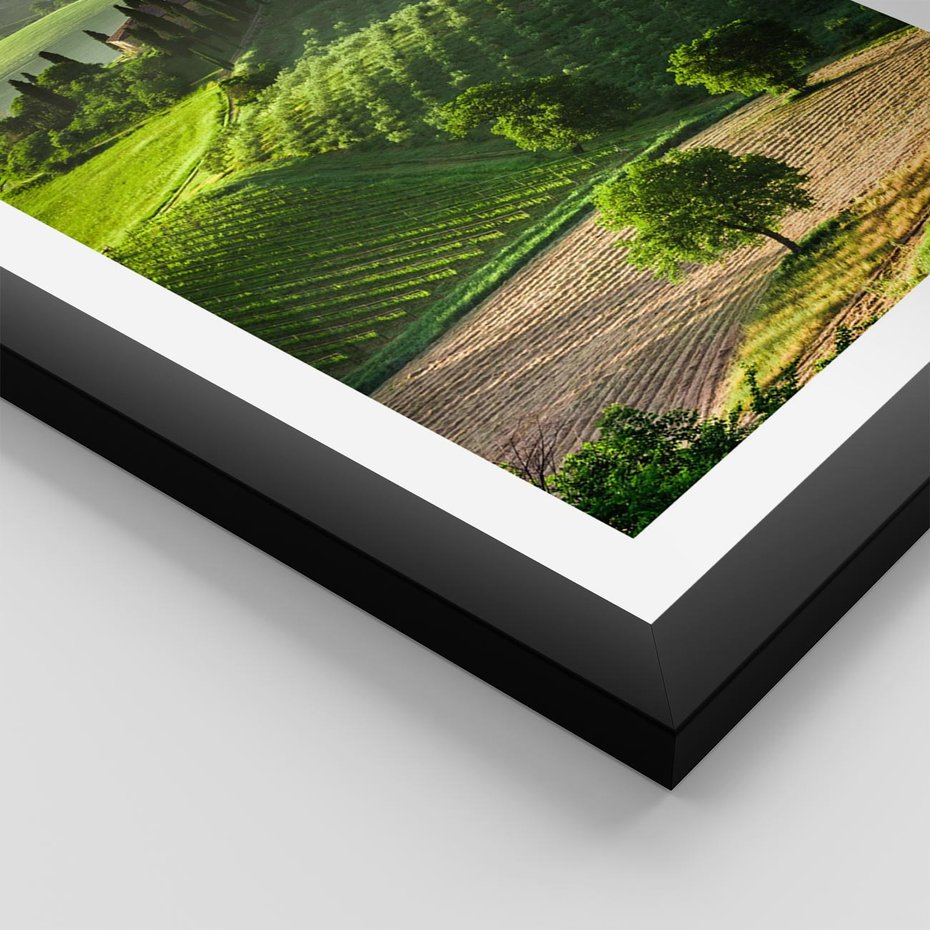 Plakat w ramie 50x70 - Pejzaż Widoczek - widoczek, pejzaż - rama czarna