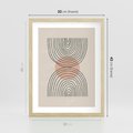 Plakat w ramie 30x40 - Nowy Rytuał - abstrakcyjna sztuka, boho kształty - rama drewno