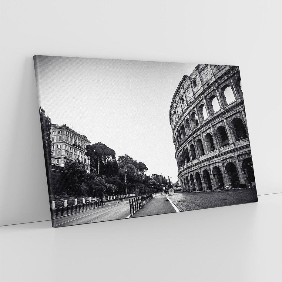 Obraz na płótnie 70x50 - Echa Historii - czarno biała fotografia, koloseum