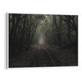 Obraz w ramie 70x50 - Urok Drogi - las, droga - rama biała