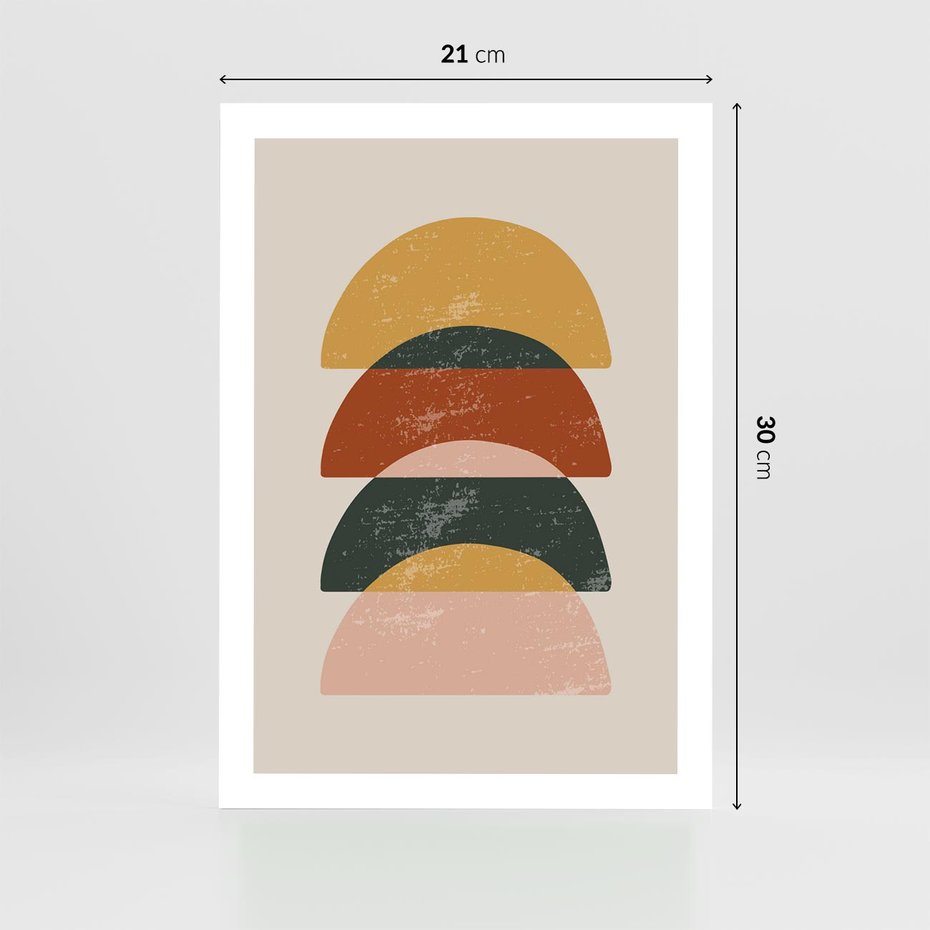 Plakat bez ramy 21x30 - Energetyczne Wzory - nowoczesny plakat, abstrakcyjne kształty