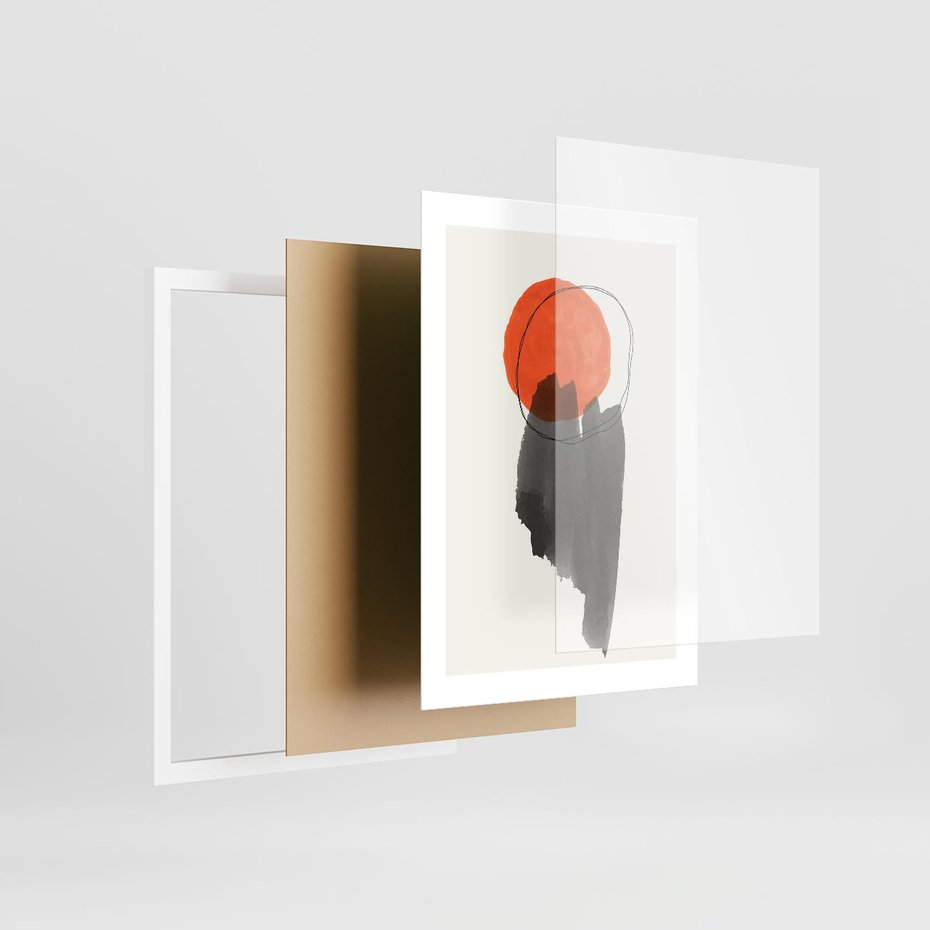 Plakat w ramie 30x40 - Księga Form - abstrakcyjne nieregularne plamy, czarny - rama biała