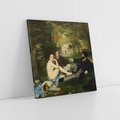 Obraz na płótnie 40x40 - "Śniadanie na trawie" (1863) Edouard Manet - Reprodukcja - reprodukcja, obraz na płótnie