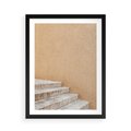 Plakat w ramie 50x70 - Schod w Beżu - schody, minimalizm - rama czarna
