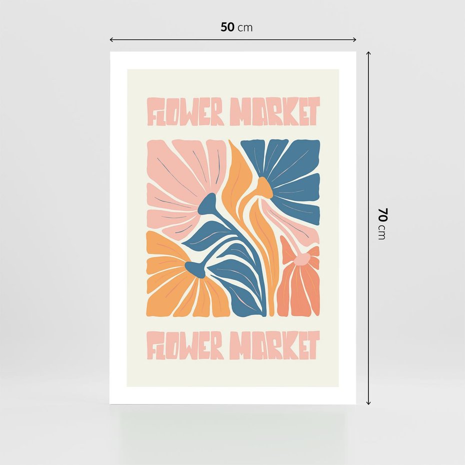 Plakat bez ramy 50x70 - Spójny Dysonans - pastelowe kolory, typografia