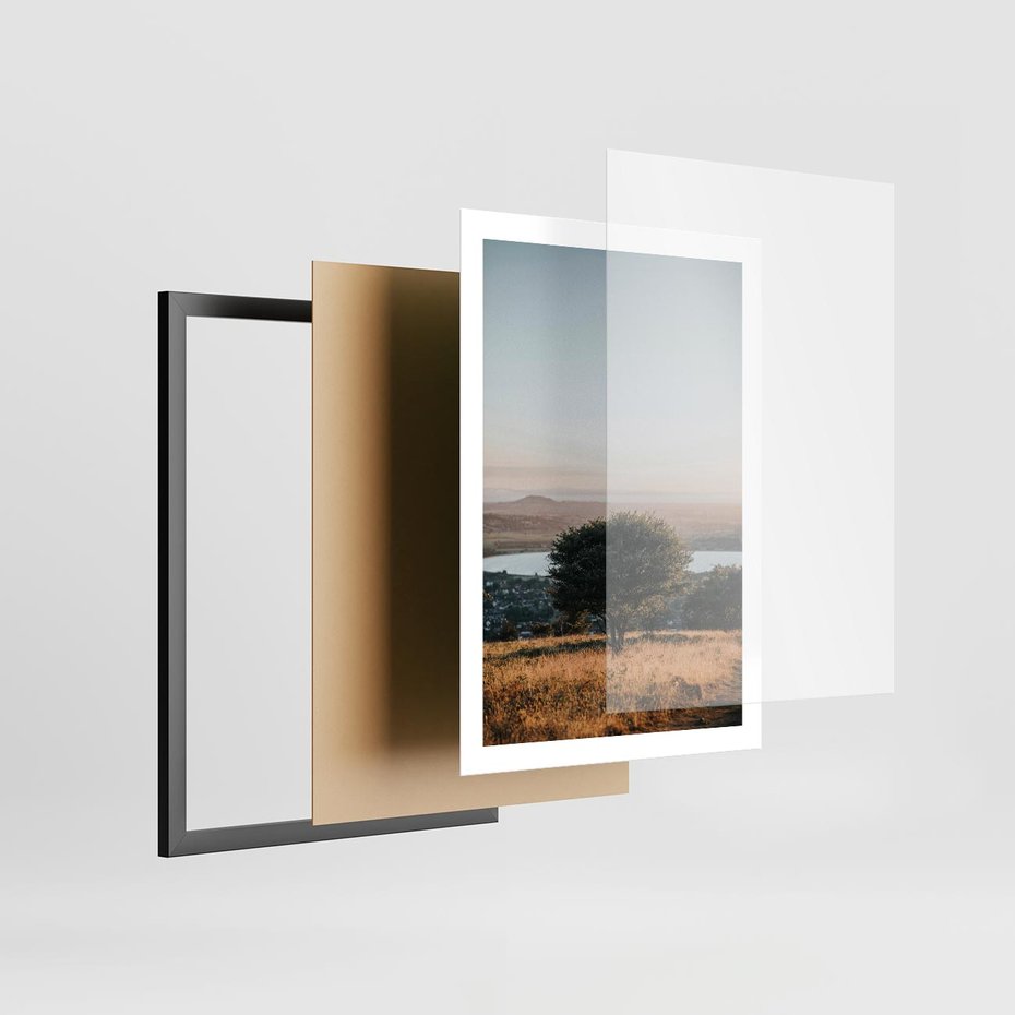 Plakat w ramie 50x70 - Siła Natury - drzewo, pejzaż - rama czarna