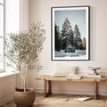 Plakat bez ramy 50x70 - Chatka w Górach w Czasie Zimy - chatka w górach, zima