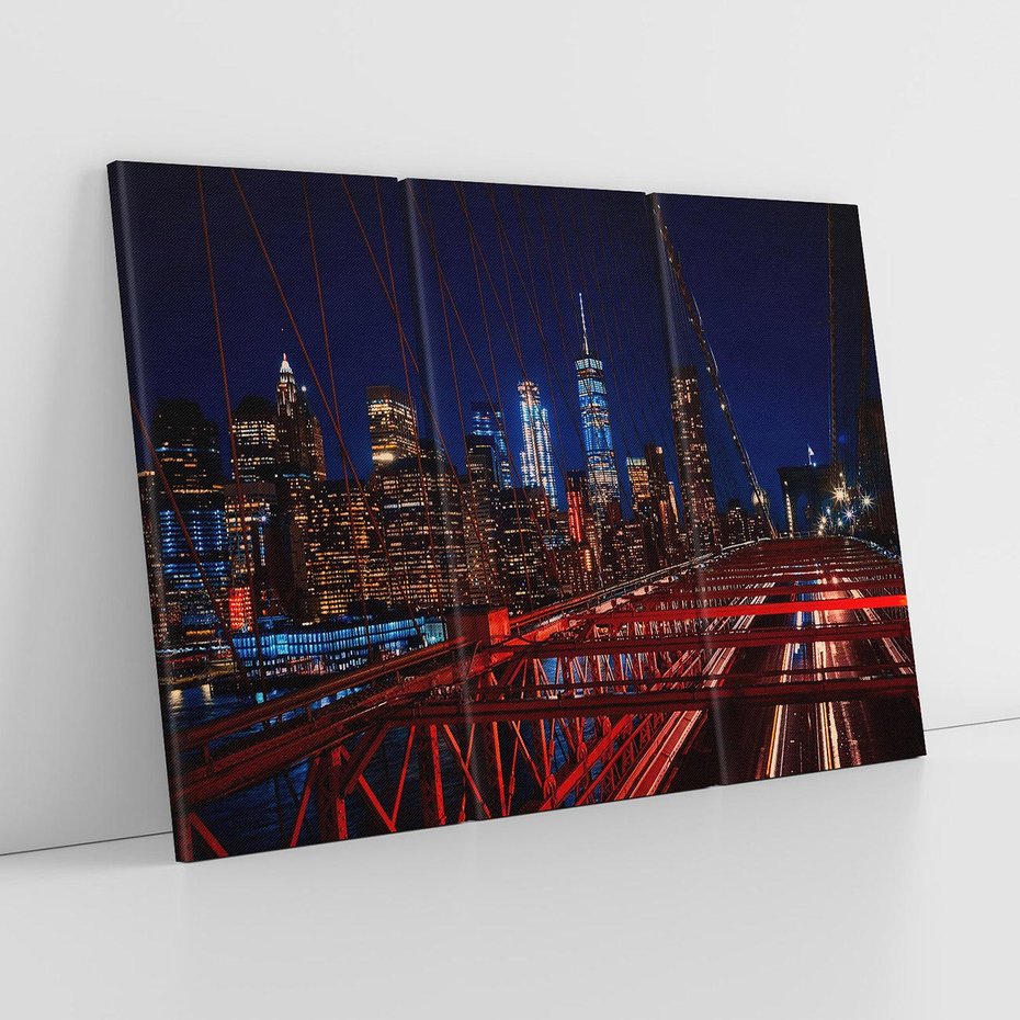 Obraz na płótnie 120x80 - Most w Nowym Jorku - Manhattan - most, Nowy Jork