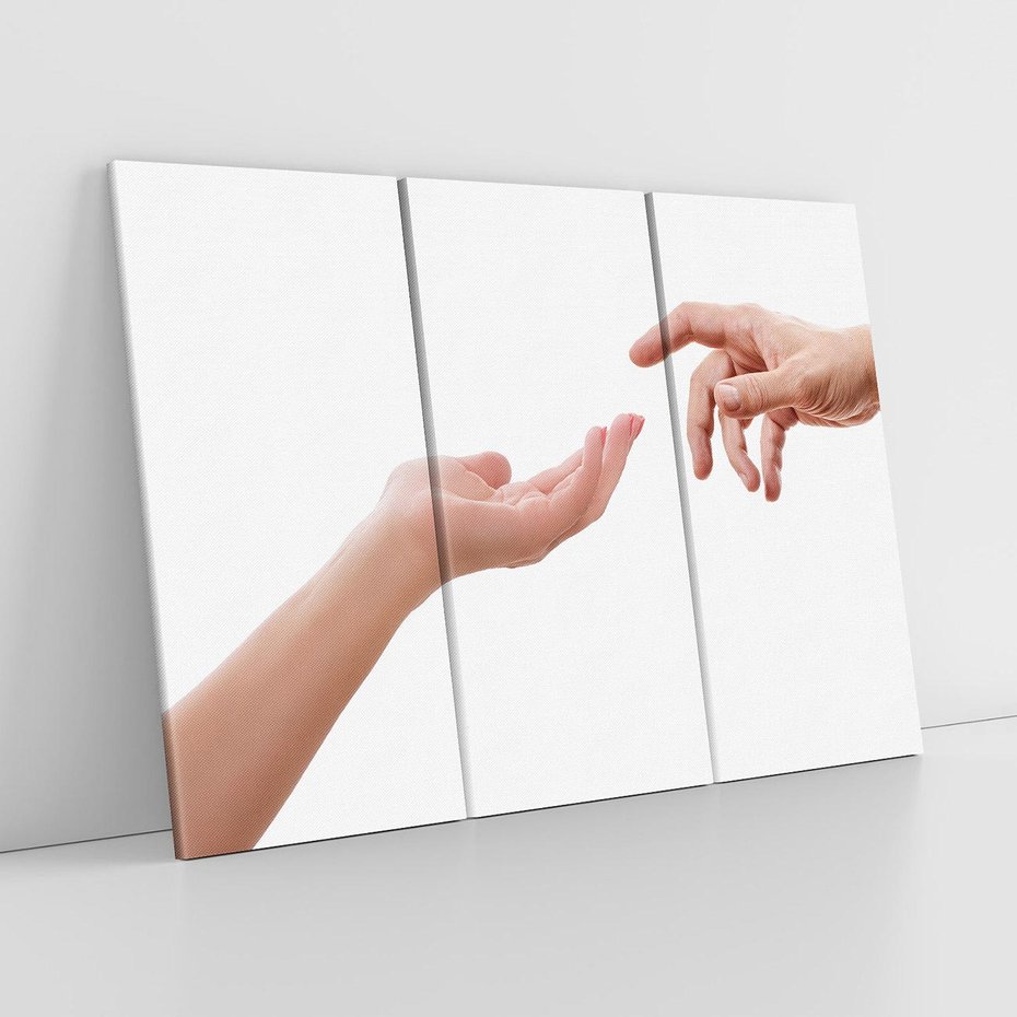 Obraz na płótnie 120x80 - Dłonie Miłości - Siła Dotyku - dłonie, kobieta