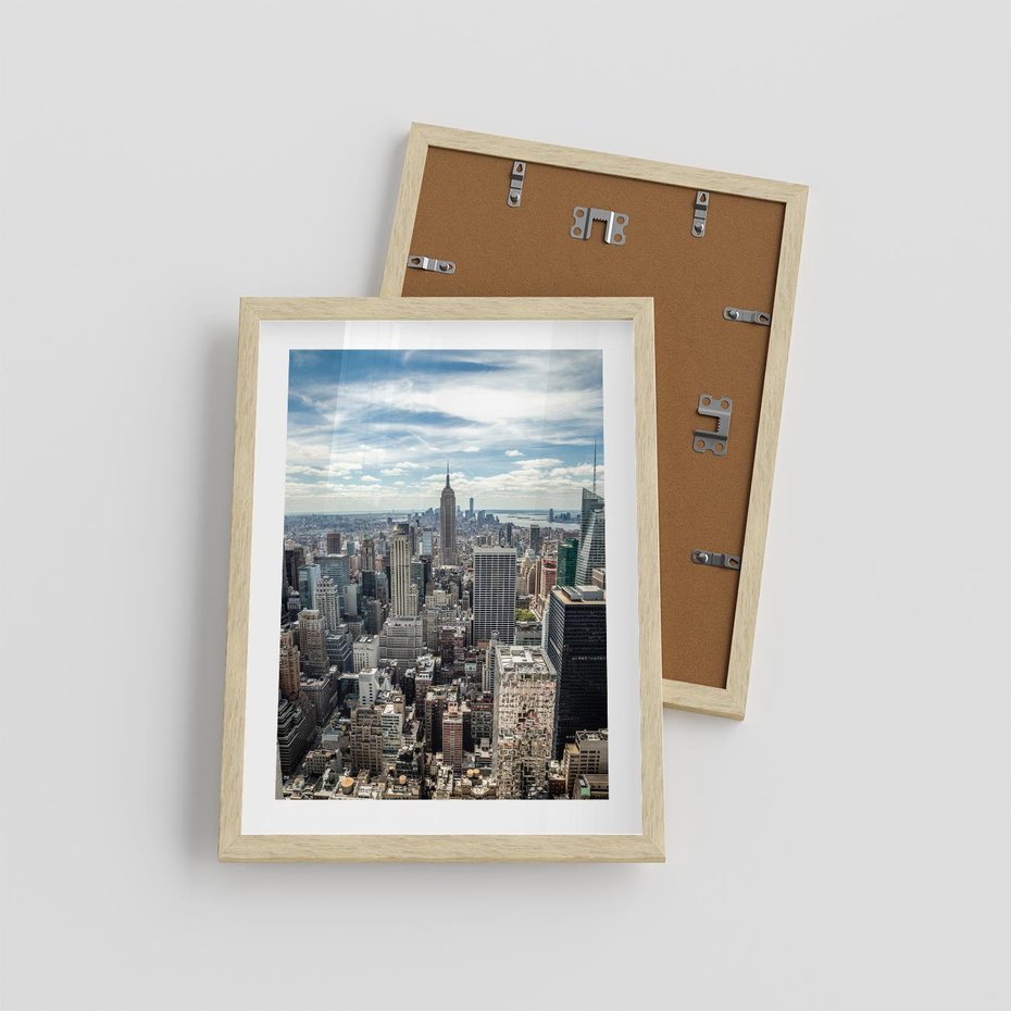 Plakat w ramie 30x40 - Duch Nowego Jorku - Manhattan, Nowy Jork - rama drewno