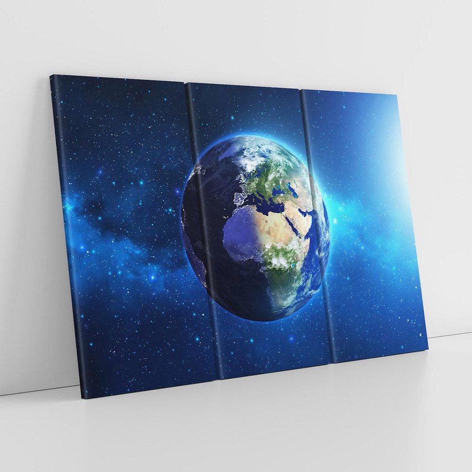 Obraz na płótnie 120x80 - Kosmiczna podróż: Ziemia jako planeta - kosmos, ziemia
