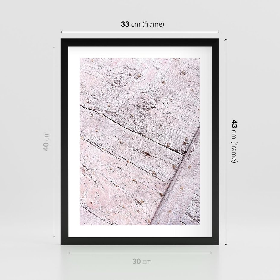 Plakat w ramie 30x40 - Nowoczesna Elegancja - beton, struktura - rama czarna